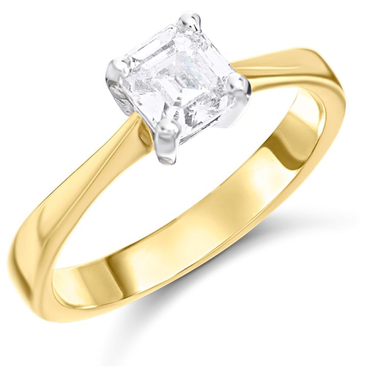 18ct Yellow Gold Diamond Solitaire Engagement Ring - 70pts - L/I1 - H07257