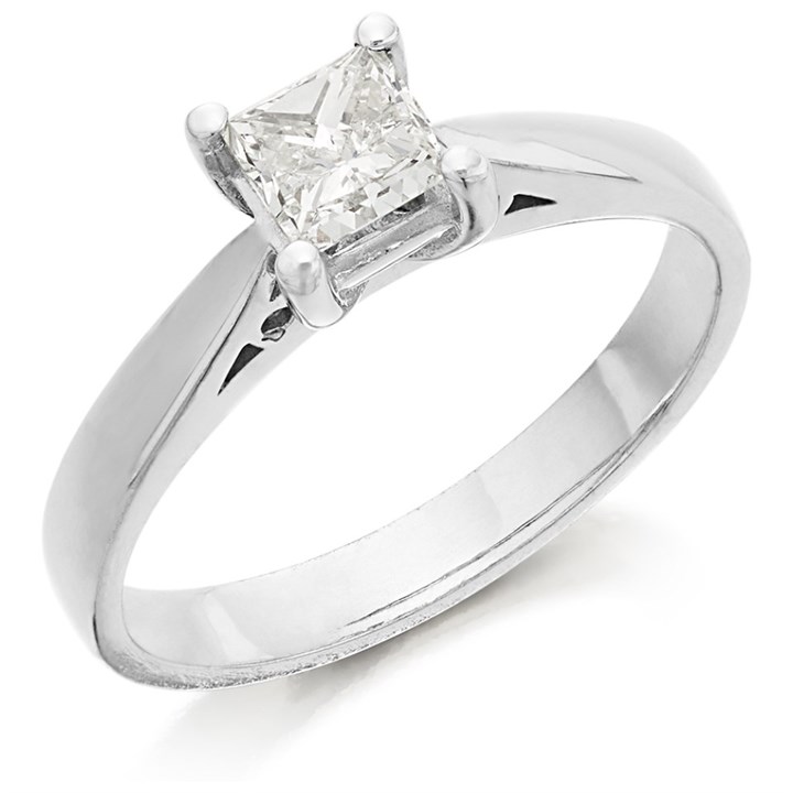 18ct White Gold Diamond Solitaire Engagement Ring - 72pts - G/I2 - H07465