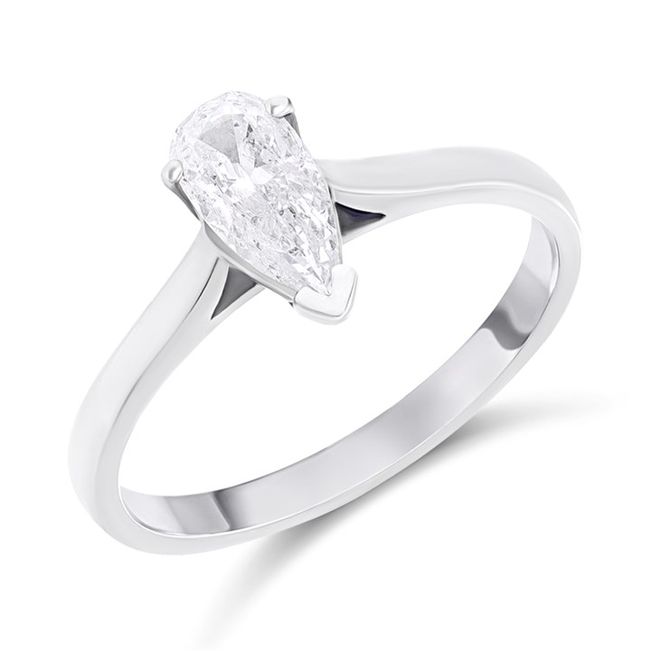 18ct White Gold Diamond Solitaire Engagement Ring - 72pts - F/I1 - H07470