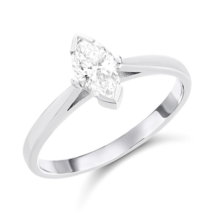 Platinum Diamond Solitaire Engagement Ring - 77pts - L/I1 - H07644