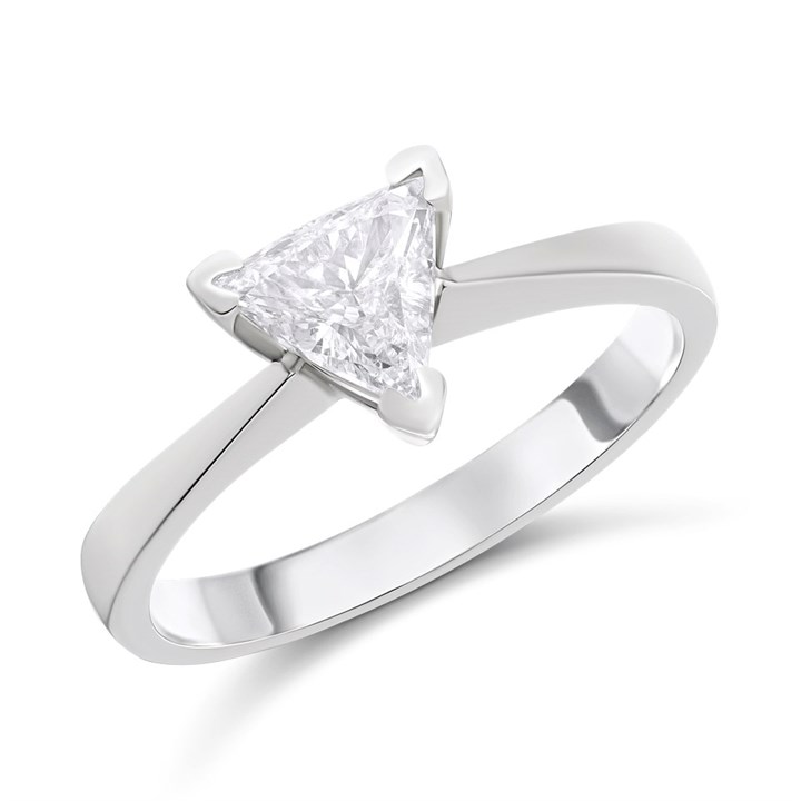 Platinum Diamond Solitaire Engagement Ring - 74pts - L/SI2 - H07752