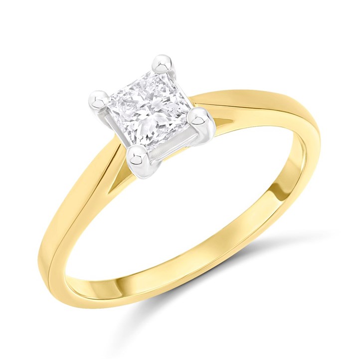 18ct Yellow Gold Diamond Solitaire Engagement Ring - 71pts - H/I2 - H07885
