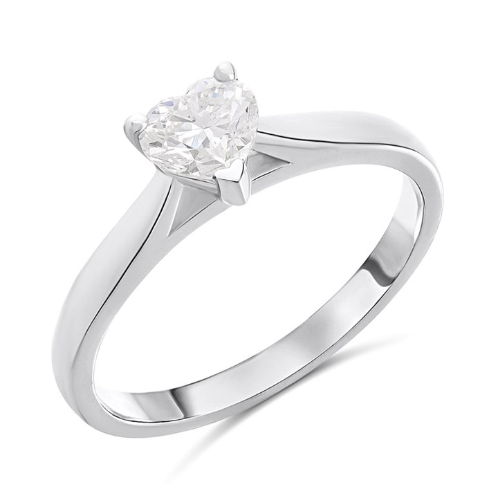 Platinum Diamond Solitaire Engagement Ring - 71pts - H/SI2 - H07960