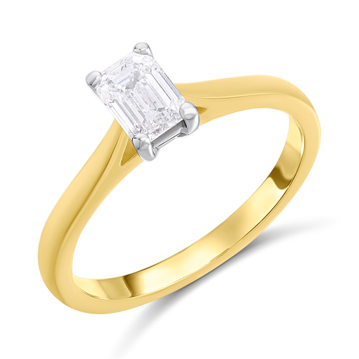 18ct Yellow Gold Diamond Solitaire Engagement Ring - 79pts - E/I1 - H07997