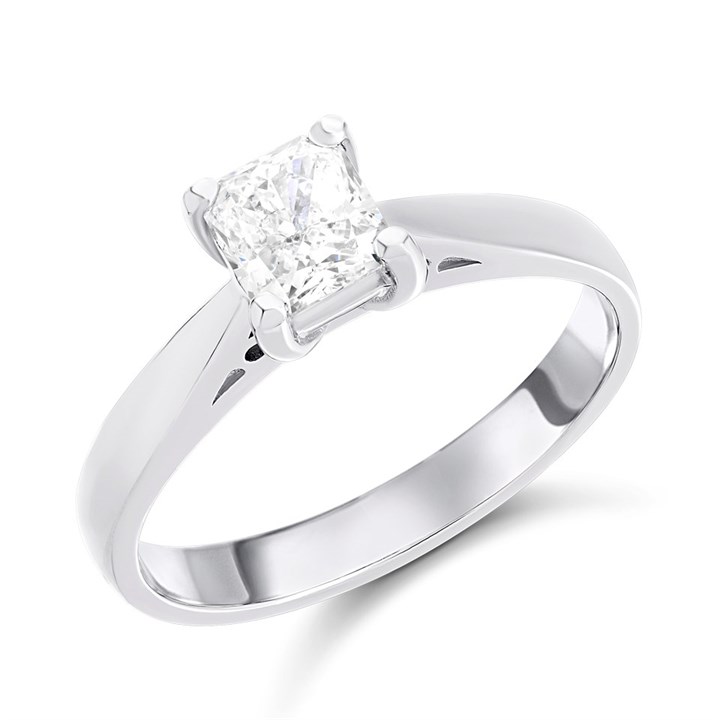 Platinum Diamond Solitaire Engagement Ring - 83pts - J/SI2 - H08213