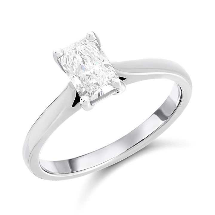 18ct White Gold Diamond Solitaire Engagement Ring - 85pts - L/SI2 - H08232