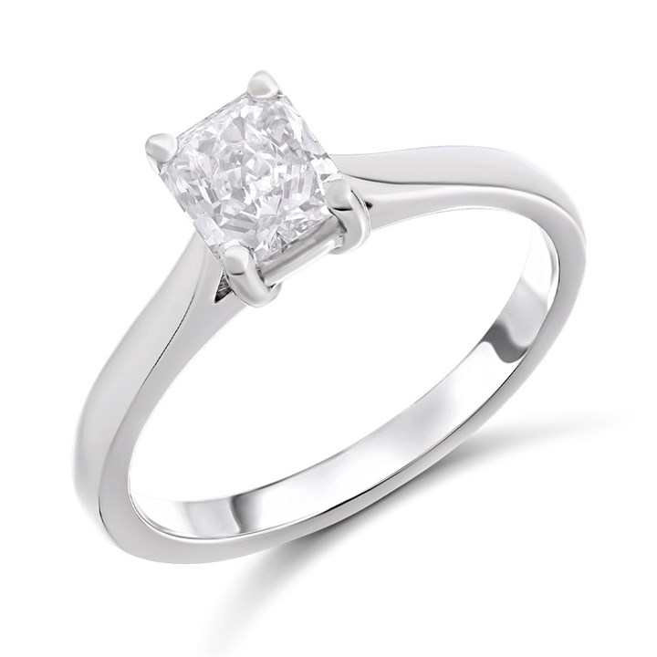Platinum Diamond Solitaire Engagement Ring - 86pts - L/VS2 - H08234