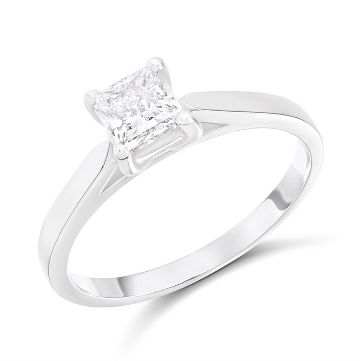 Platinum Diamond Solitaire Engagement Ring - 84pts - L/SI1 - H08285