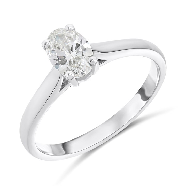 Platinum Diamond Solitaire Engagement Ring - 80pts - L/VS2 - H08336