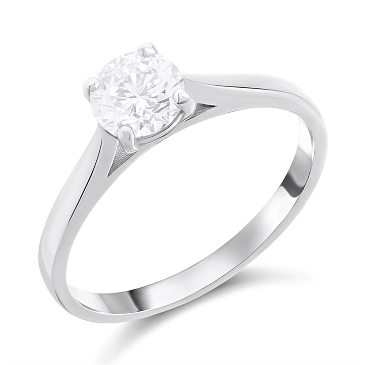 Platinum Diamond Solitaire Engagement Ring - 84pts - M/SI1 - H08345