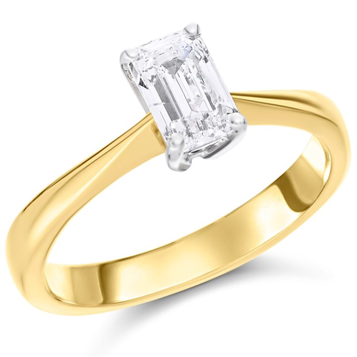 18ct Yellow Gold Diamond Solitaire Engagement Ring - 84pts - G/I1 - H0883