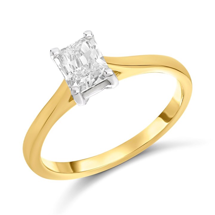 18ct Yellow Gold Diamond Solitaire Engagement Ring - 92pts - M/VVS1 - H09132