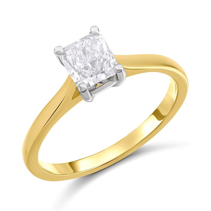18ct Yellow Gold Diamond Solitaire Engagement Ring - 92pts - M/VS1 - H09141