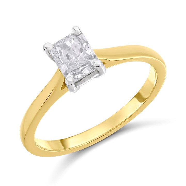 18ct Yellow Gold Diamond Solitaire Engagement Ring - 99pts - M/VS1 - H09145