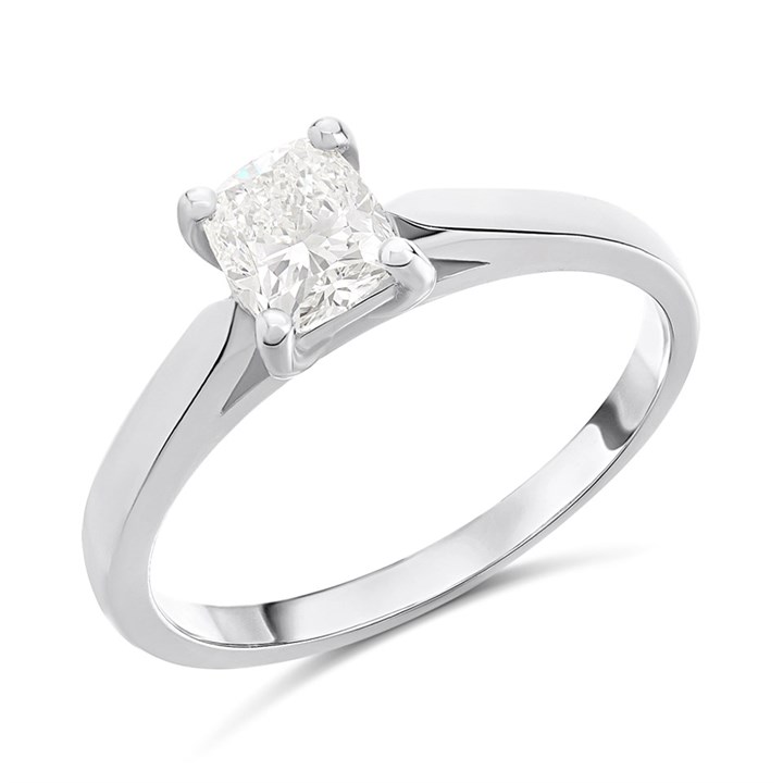 Platinum Diamond Solitaire Engagement Ring - 96pts - J/SI1 - H09204