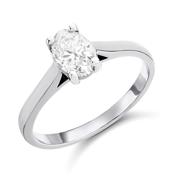 Platinum Diamond Solitaire Engagement Ring - 91pts - I/SI2 - H09210