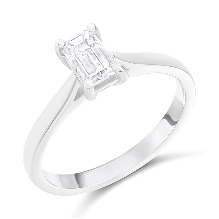 Platinum Diamond Solitaire Engagement Ring - 95pts - J/VS1 - H09213