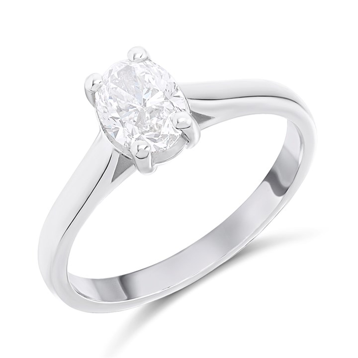 Platinum Diamond Solitaire Engagement Ring - 90pts - L/VS1 - H09262