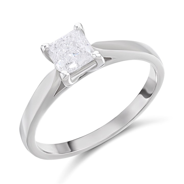 Platinum Diamond Solitaire Engagement Ring - 90pts - E/SI2 - H09268