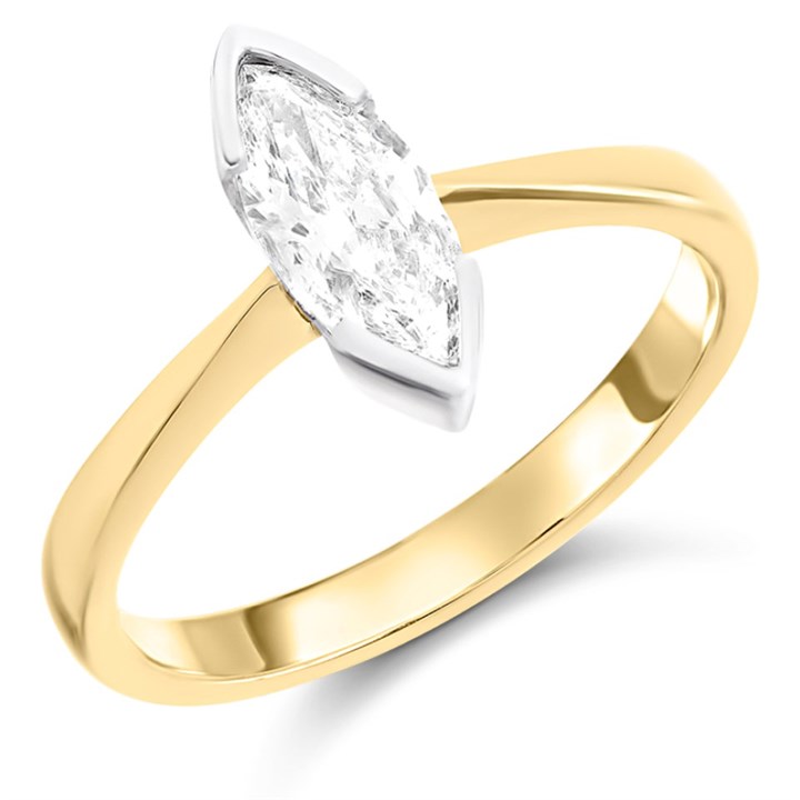 18ct Yellow Gold Diamond Solitaire Engagement Ring - 91pts - I/I1 - H0958