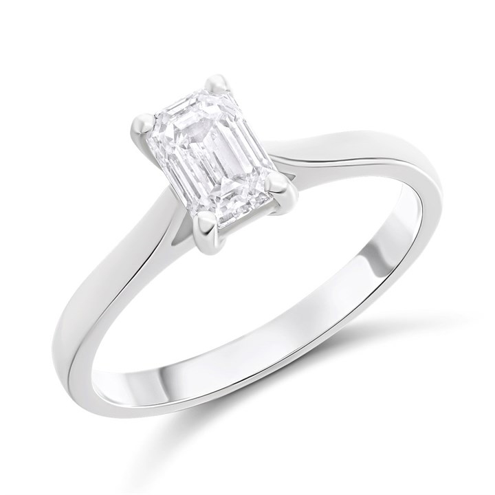 18ct White Gold Diamond Solitaire Engagement Ring - 1.01ct - G/I1 - H101155