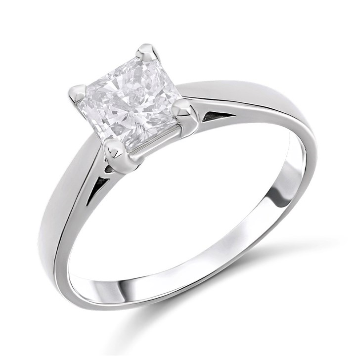 Platinum Diamond Solitaire Engagement Ring - 1.02ct - L/SI1 - H101185