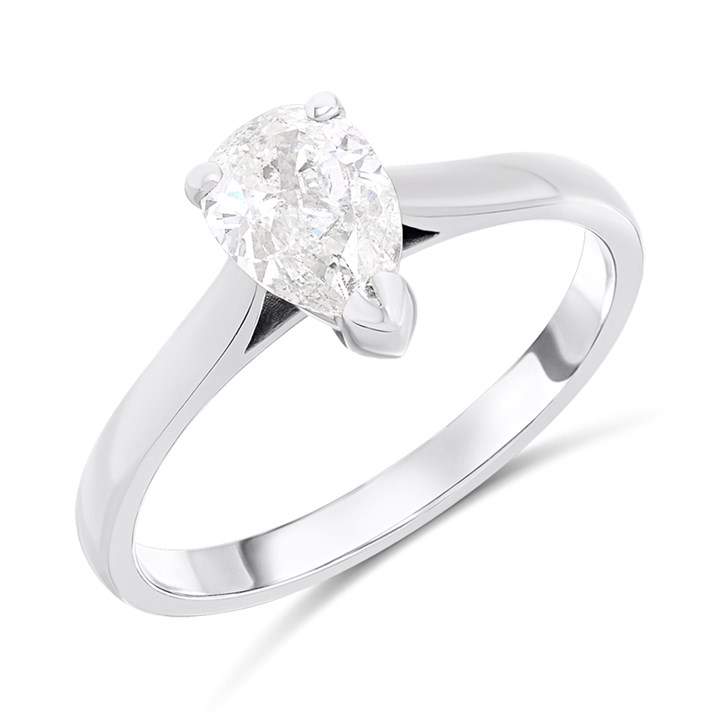 18ct White Gold Diamond Solitaire Engagement Ring - 1ct - I/I2 - H101266
