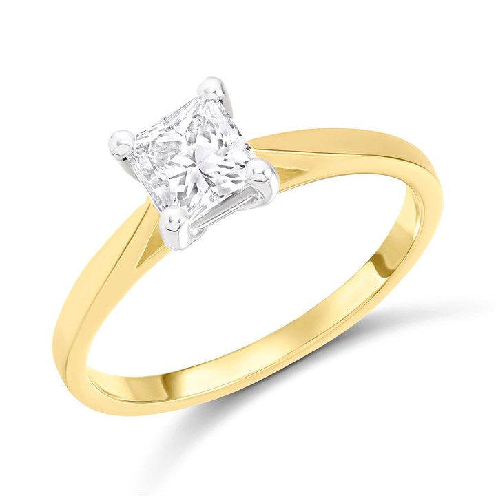 18ct Yellow Gold Diamond Solitaire Engagement Ring - 1.01ct - H/SI2 - H101648