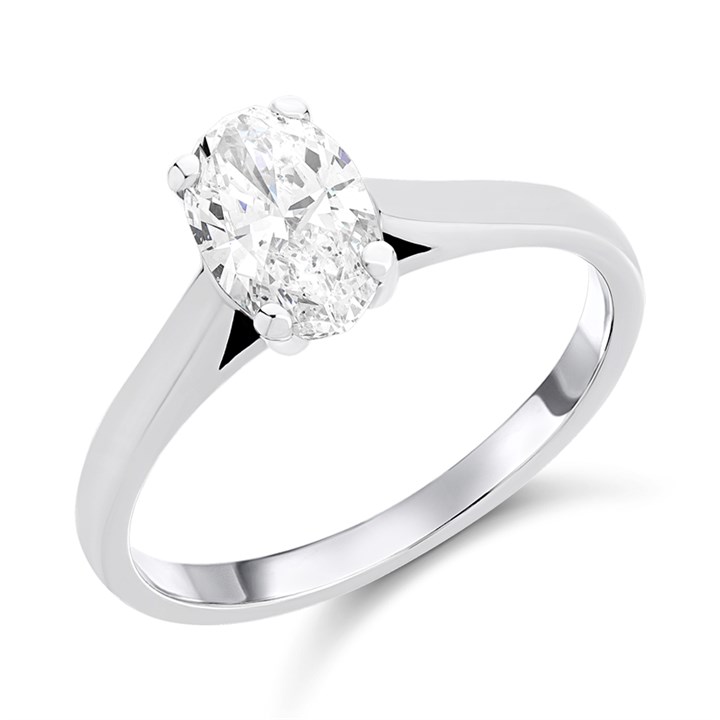 Platinum Diamond Solitaire Engagement Ring - 1ct - Certificated - H101696