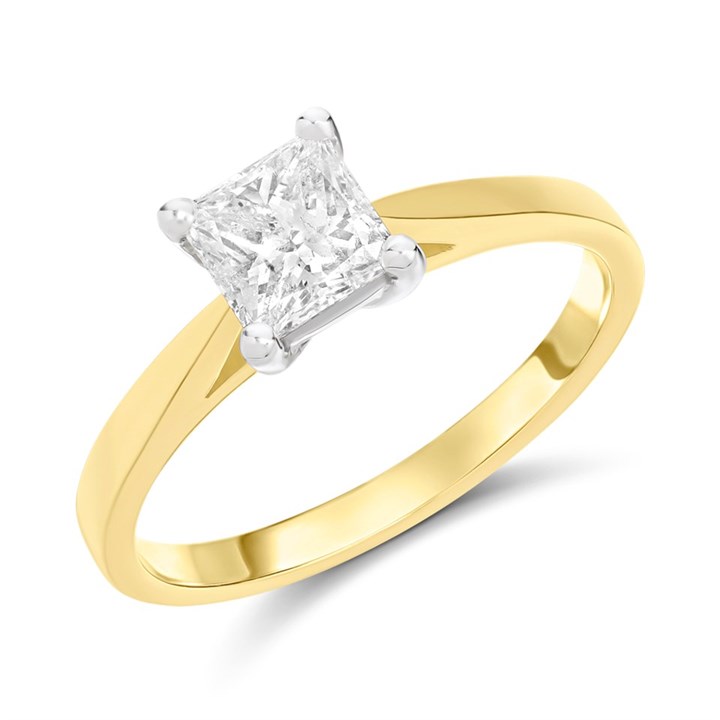 18ct Yellow Gold Diamond Solitaire Engagement Ring - 1.03ct - H/I2 - H101750