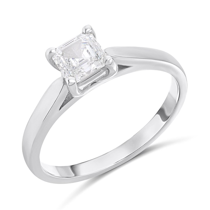 Platinum Diamond Solitaire Engagement Ring - 1.01ct - F/SI1 - H101759