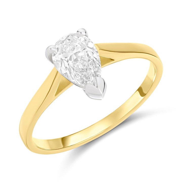 18ct Yellow Gold Diamond Solitaire Engagement Ring - 1ct - M/VS2 - H101777