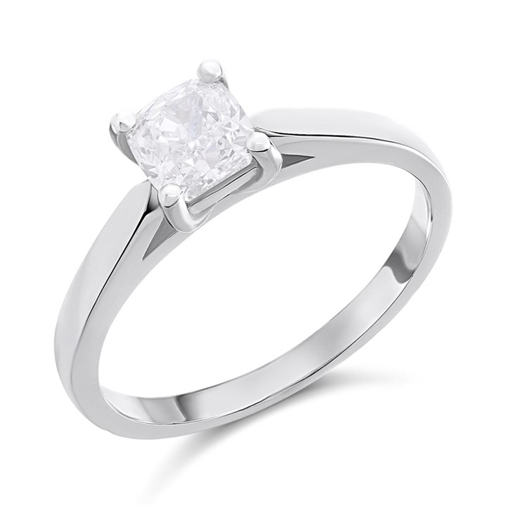 Platinum Diamond Solitaire Engagement Ring - 1.05ct - H/SI2 - H101826