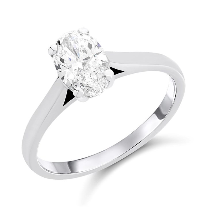 Platinum Diamond Solitaire Engagement Ring - 1.04ct - H/VS1 - H101839