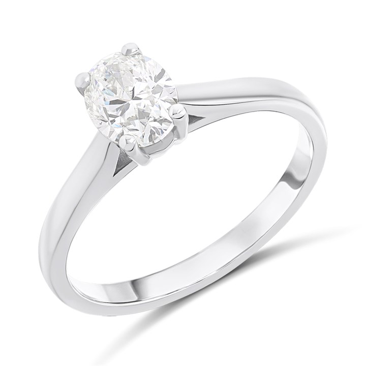 Platinum Diamond Solitaire Engagement Ring - 1.01ct - L/SI1 - H101852