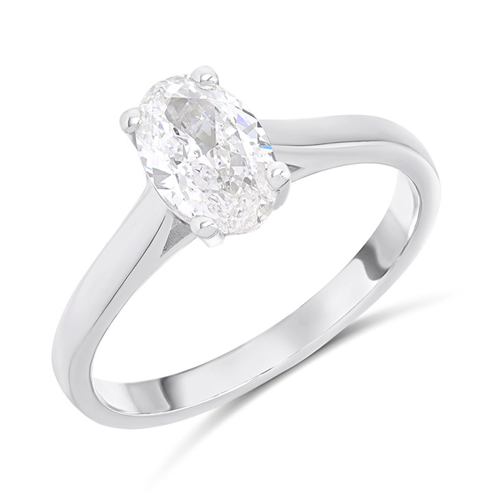 Platinum Diamond Solitaire Engagement Ring - 1.01ct - I/SI1 - H101857