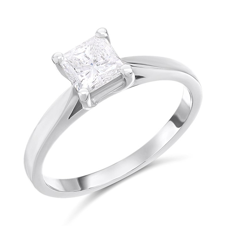 Platinum Diamond Solitaire Engagement Ring - 1.01ct - E/SI1 - H101862