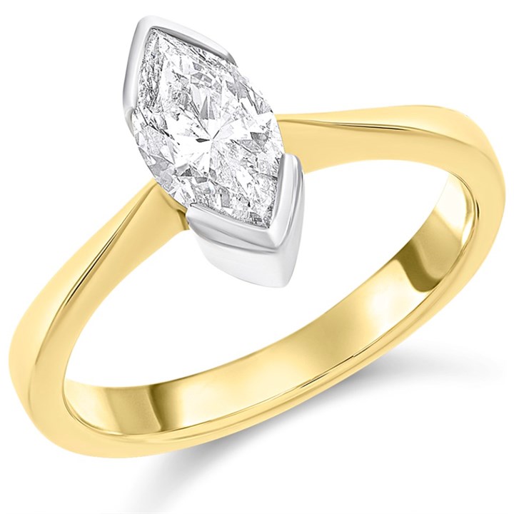18ct Yellow Gold 1 Carat Diamond Solitaire Engagement Ring - G/I1 - H10222