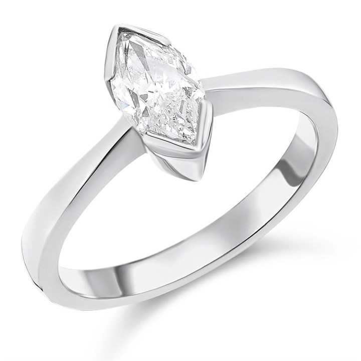 Platinum Diamond Solitaire Engagement Ring - 1.01ct - I/SI2 - H10225