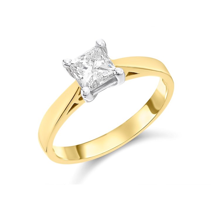 18ct Yellow Gold Diamond Solitaire Engagement Ring - 1.01ct - G/I2 - H10229