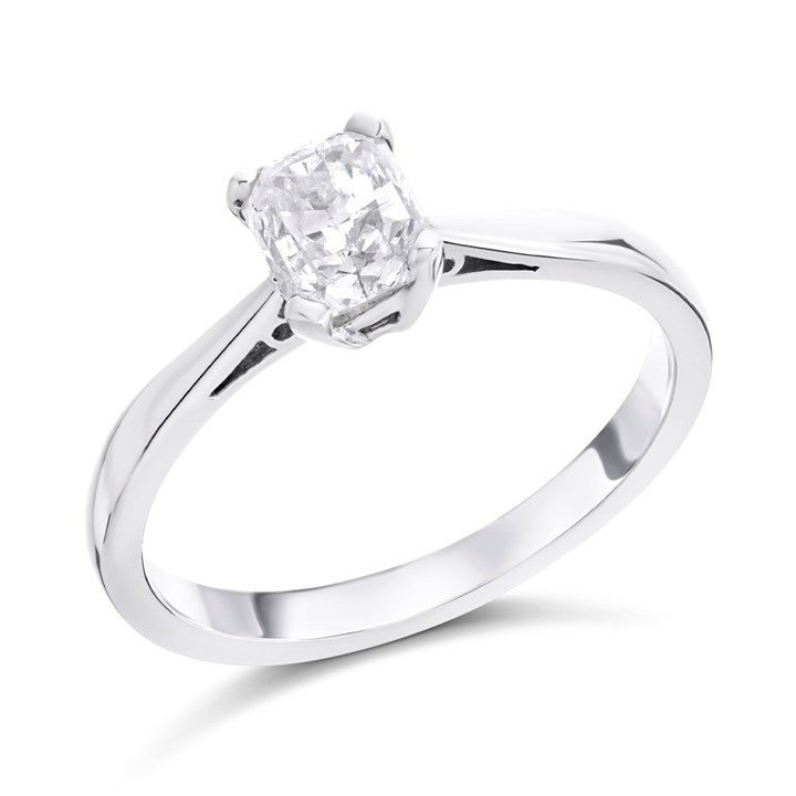 18ct White Gold Diamond Solitaire Engagement Ring - 1.01ct - L/I2 - H10516