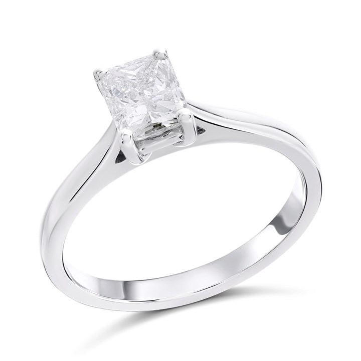 18ct White Gold Diamond Solitaire Engagement Ring - 1.01ct - K/I1 - H10543
