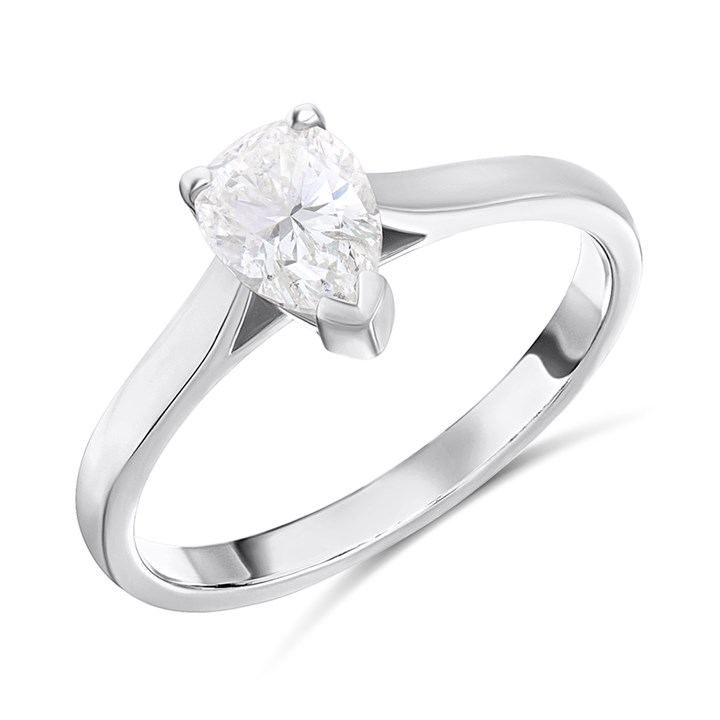 Platinum Diamond Solitaire Engagement Ring - 1.02ct - J/I1 - H10601
