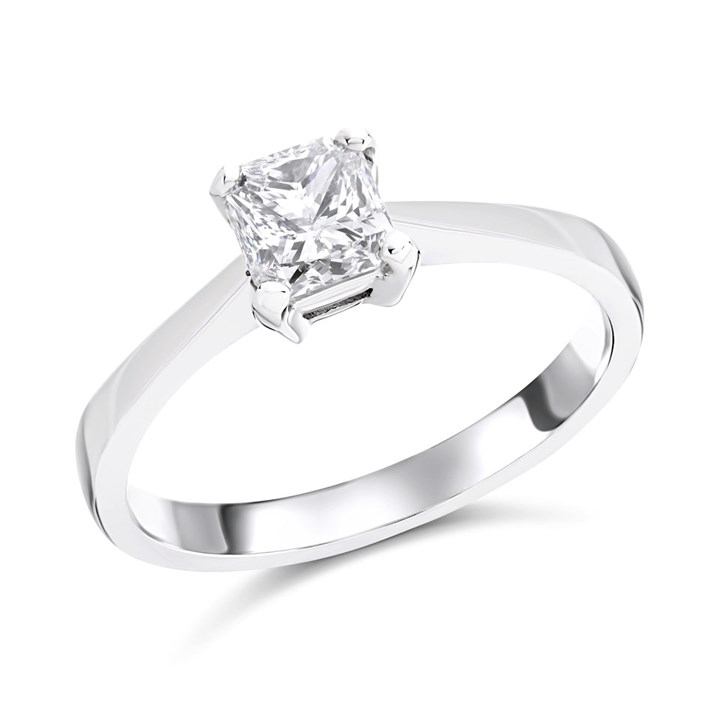 18ct White Gold Diamond Solitaire Engagement Ring - 1.06ct - J/I1 - H10605
