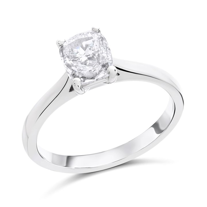 Platinum Diamond Solitaire Engagement Ring - 1.01ct - L/SI2 - H10608