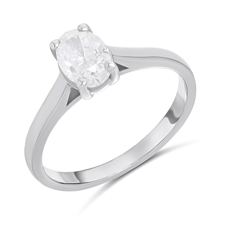 18ct White Gold Diamond Solitaire Engagement Ring - 1ct - F/I1 - H10612