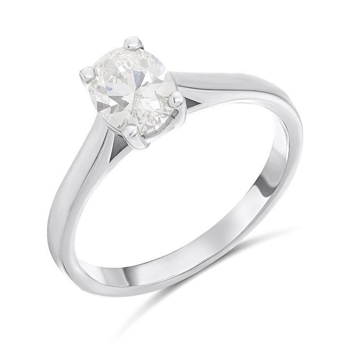 Platinum Diamond Solitaire Engagement Ring - 1.02ct - M/VS1 - H10626