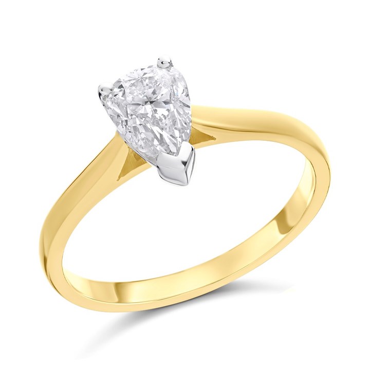 18ct Yellow Gold Diamond Solitaire Engagement Ring - 1.06ct - M/I1 - H10627