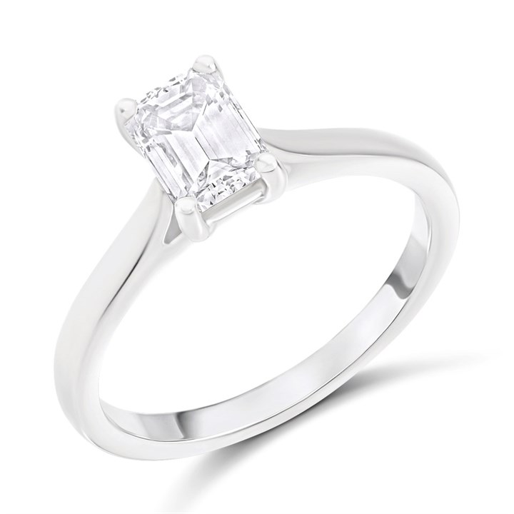 Platinum Diamond Solitaire Engagement Ring - 1.07ct - M-N/VVS1 - H10813
