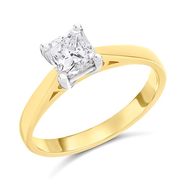 18ct Yellow Gold 1.01 Carat Diamond Solitaire Engagement Ring - F/I2 - H10820